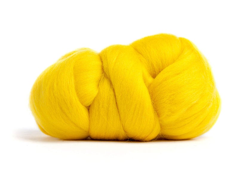 Desert Breeze Distributing 100% Natural Merino Wool Roving - Premium Combed Top Merino Roving Wool - Tapestry, Spinning, Wet Felting & Needle Felting Supplies - 21.5 Micron - 1 oz, Color Lemon Yellow - Image 2